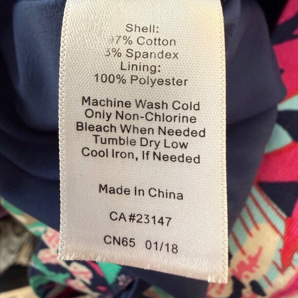 Talbots Womens Skirt Tropical Jungle Botanical Size 6P Stretch Cotton Canvas - Picture 8 of 8